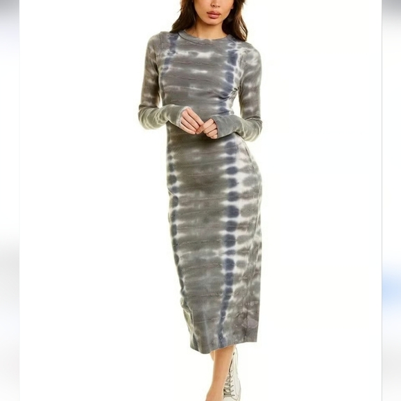 Young Fabulous & Broke Women’s Dax Rib Knit Midi Dress tiedye Size Small - Picture 1 of 11